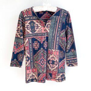 Lauren RL Southwestern Cotton Henley Aztec